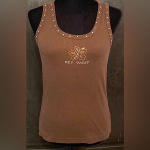 Pacific Girl brown Key West tank top - size Xlarge***Refer to measurements